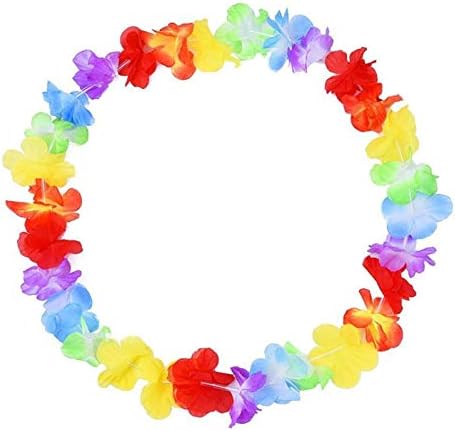 WODEJIA 10 adet Hawaii Noel Çelenk Kapı Dekorasyon Hawaii Parti Yapay Çiçek Çelenk Kolye Noel Çelenk (Renk: 10 adet Set)